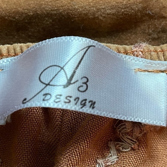 Brown Slit tie Sleeve Square Neck Stitching Top boho Western Pullover Top - Picture 12 of 13